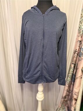 Columbia Women’s Small Blue Heather Full Zip Lightweight Hooded Jacket